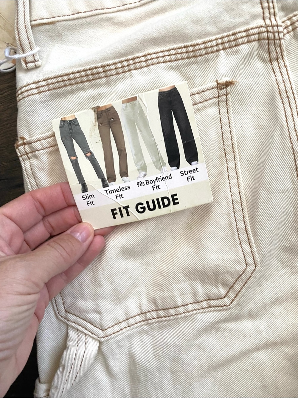 S.O.N.G. Cream Carpenter Jeans 90s Boyfriend Fit Women’s 3/26 NWT - Picture 6 of 8